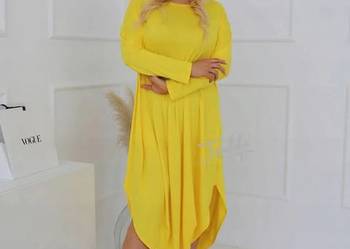 Sukienka tunika oversize TAFFI- fason jajko, wygodna i stylowa, rozm.46-50