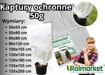 Ochronny KAPTUR z AGROWLOKNINY dla roślin osłona worek zimowy WYMIARY