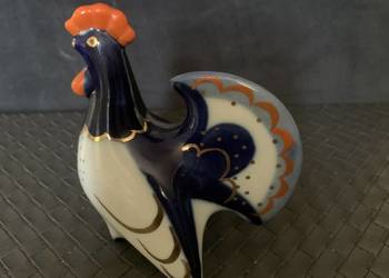 Porcelanowa figurka koguta. Przyprawnik. Łomonosow.