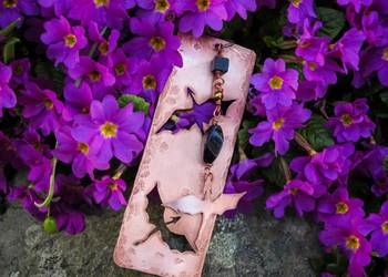 Miedziana zakładka do książki, smok, noc kairu, hematyt Miedziana zakładka do książki, smok, noc kairu, hematyt