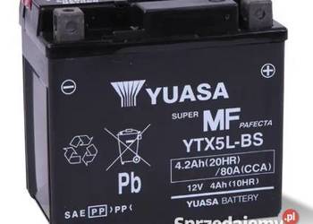 Akumulator motocyklowy YUASA YTX5L-BS AGM 4,2Ah 80A