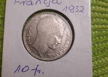 moneta srebrna Francji z 1932r