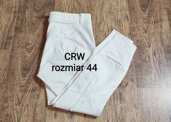 CRW damskie białe bryczesy, rozmiar 44, elastyczne nogawki