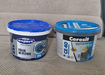 fuga Ceresit CE40 szara grapithite + folia w płynie line expert