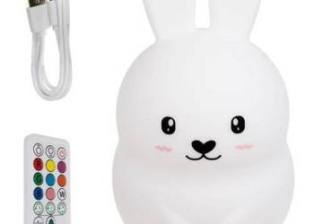 Lampka nocna RGB z pilotem - królik