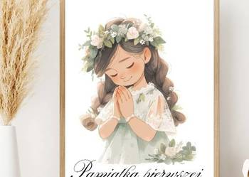 Plakat pamiątka pierwszej komunii Świętej