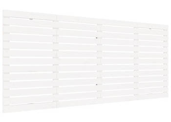 Wezgłowie łóżka białe 206x3x915 cm lite drewno sosnowe WM-824669