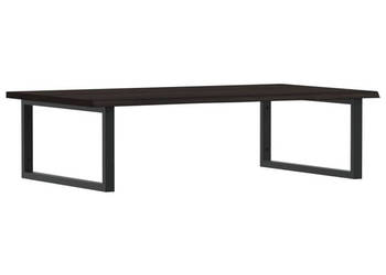 Półka ścienna pod umywalkę stal i lite drewno dębowe WM-3302661