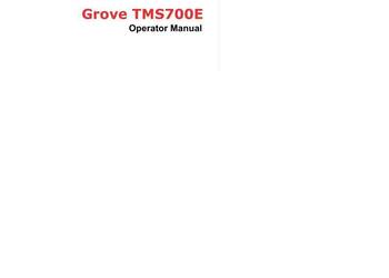 Grove TMS800E, TMS700E żuraw instrukcja obsługi PL