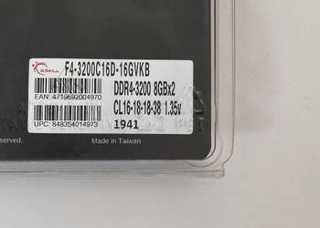 Pamięć RAM G.Skill Ripjaws V DDR4 16GB (2x8GB) 3200MHz CL16 Nowe