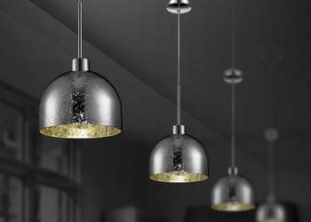 Lampy wiszące lustrzane szkło 2 szt.