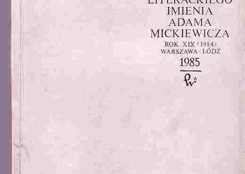 (3078) ROCZNIK 1985 TOWARZYSTWA LITERACKIEGO IMIENIA ADAMA MICKIEWICZA