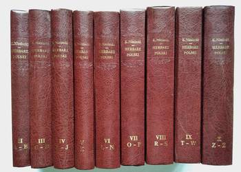 HERBARZ POLSKI Kasper Niesielski Zestaw Komplet 9 tomów