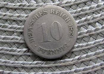 Niemcy 10 Pfennig 1873r - F