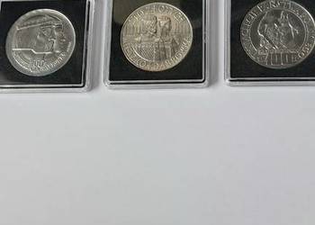 Tryptyk srebrnych 100-zł PRL z okazji 1000-lecia Państwa Polskiego