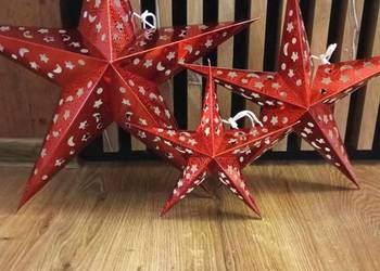 zestaw 3 gwiazd papierowych