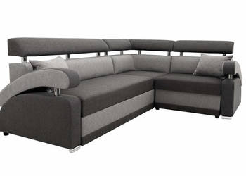 Narożnik Szary Duży z Funkcją Spania FENIKS