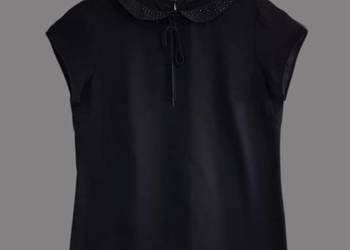 Damska bluzka czarna z krótkim rękawem Mohito 36/S