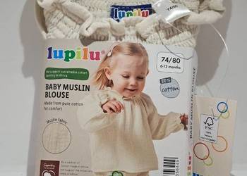 Koszulka niemowlęca Lupilu z bawełny muślinowej rozmiar: 74/80