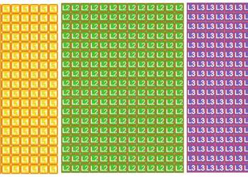 Naklejki na rozdzielnice L1 żółte L2 zielone L3 fioletowe 702 szt - 13 mm…