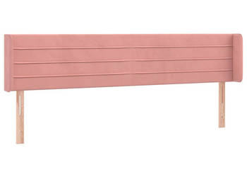 Zagłówek do łóżka z LED różowy 183x16x78/88 cm aksamit WM-3123441