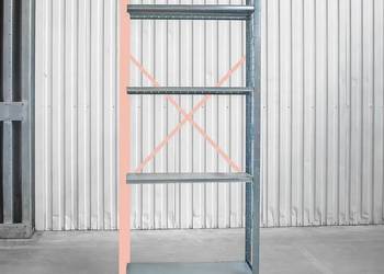 Regał magazynowy 4 półki DEXION 247x102x50 cm MODUŁ DOSTAWNY  siatka