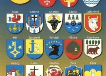 POCZTÓWKA - KASZUBY HERB MIAST KASZËBË CÉCHË GARDÓW