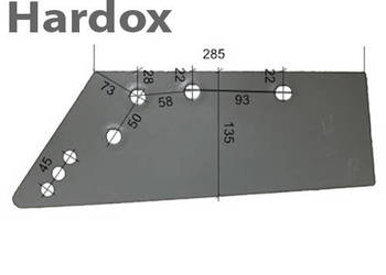 Lemiesz 300hektarów HARDOX 1115399/L do pługa DOWDESWELL
