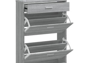 Szafka na buty szary dąb sonoma 63x24x104 cm WM-342568