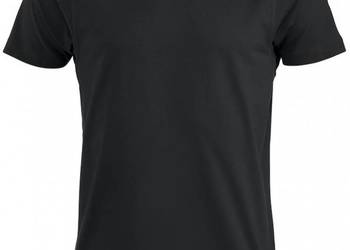 BAWEŁNIANY t-shirt,koszulka męska gładka kolor czarny CLIQUE (Warszawa)