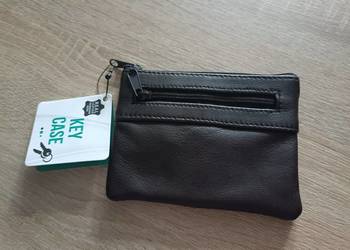 Skórzane etui na klucze, ciemny brązowy