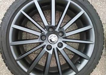 Oryginalne felgi Skoda Turini 18 cali opony zimowe Superb Octavia