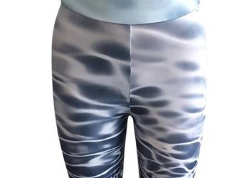 Damskie sportowe spodnie legginsy szare wzorzyste 34/36 XS/S