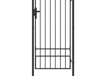 vidaXL Furtka jednoskrzydłowa z zaokrągleniai, stal(SKU:145744)