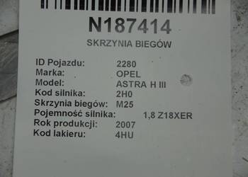 SKRZYNIA BIEGÓW OPEL ASTRA H III