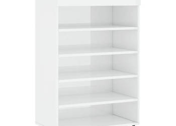 Szafka na buty wysoki połysk biała 60x35x105 cm WM-829590