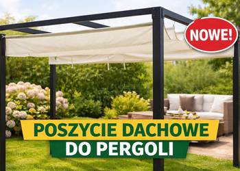 Dach pergoli LM 3x4 m, wymienny materiał dopasowany do stelaża