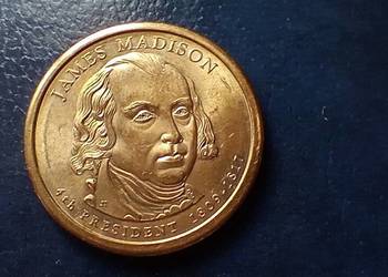 Stare monety 1 dolar 2007 D Madison 2007 USA
