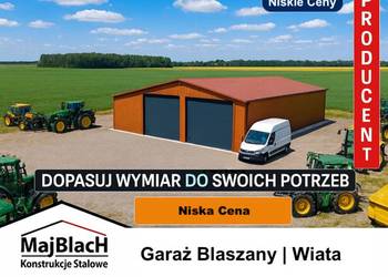 ZŁOTY DĄB Garaż Blaszany + Brama Uchylna  – Hala - Magazyn – Maj-BlacH