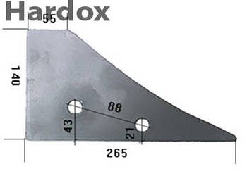 Płoza przednia HARDOX 93071005/L części do pługa POTTINGER