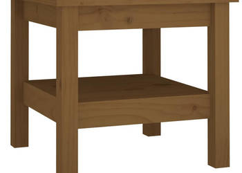 Stolik kawowy miodowy brąz 45x45x40 cm lite drewno sosnowe WM-814267