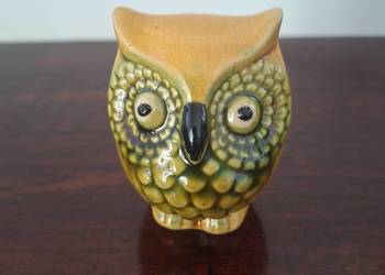 Sowa figurka ceramiczna Vintage