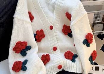 Kardigan sweter rozm L piękny cieplutki