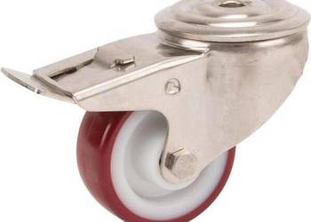 Koła skrętne ze stali nierdzewnej z powierzchnią z tworzywa sztucznego 847…