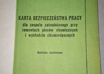 Karta BHP PRL 1972 – unikatowy poradnik chemika, rarytas kolekcjonerski!
