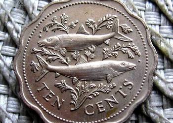 Bahamy 10 Centów 1987r--Ładna