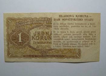 Hladová koruna 1953, korona głodowa, ulotka Czechosłowacja