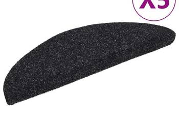 vidaXL Maty na schody samoprzylepne 5 szt. 56x17x3 cm czarne (SKU:149678)