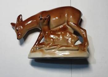 Figurka porcelanowa-sarenka z jelonkiem