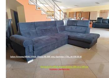 Narożnik Atlanta w Tkaninie 280x190cm ze spaniem- Wyprzedaż PRODUCENT Pyka
